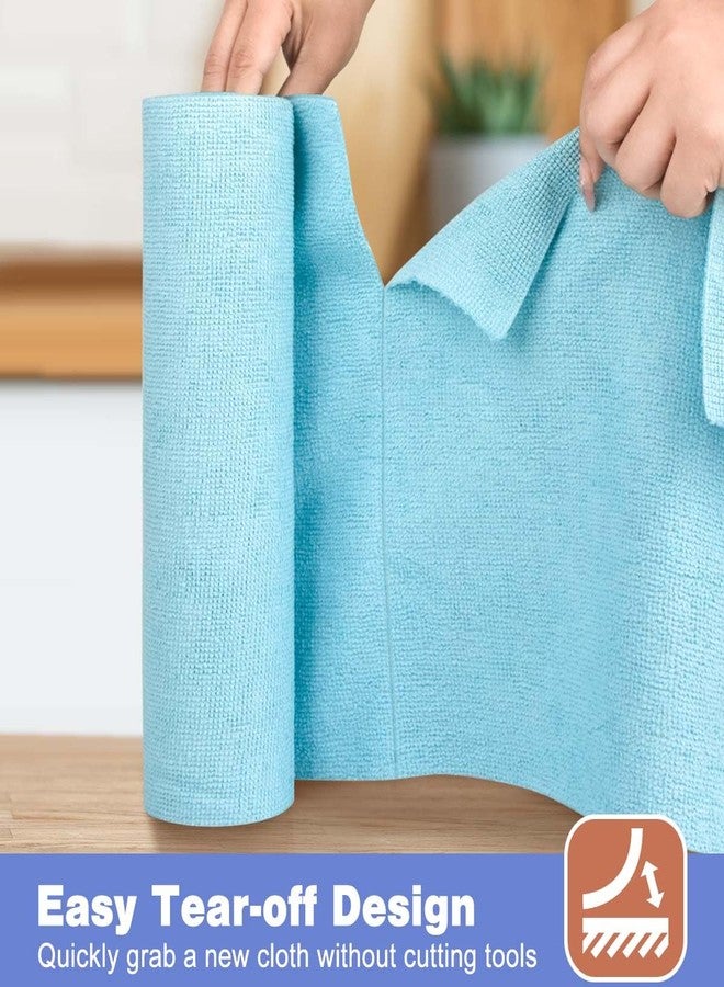 CONLI 4 Roll Microfiber Cleaning Cloth 80 Pack Reusable Microfiber Towels for Household Cleaning and Car Cleaning Easy Tear-Away and Lint Free - Image 4